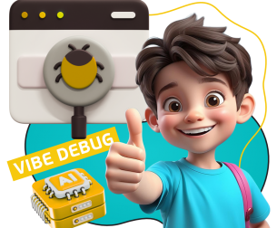 Тестирование & Vibe Debug. Охотники за багами - КИБЕРшкола программирования для детей, компьютерные курсы для школьников, начинающих и подростков - KIBERone г. Крылатское